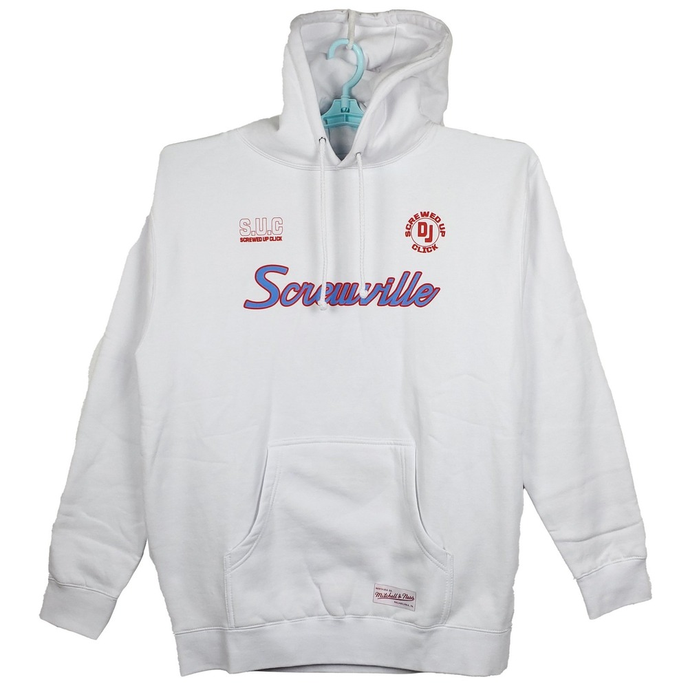 Screwville DJ Screw Mitchell & Ness Large Hoodie Screwed‎ Up Click White NWT